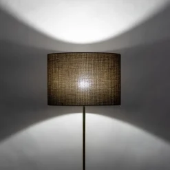 Lampa Podłogowa UMBERTO Złoty Brązowy Abażur 1xE27 155cm * TK Lighting