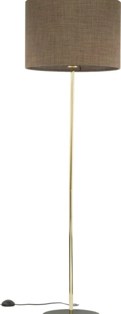 Lampa Podłogowa UMBERTO Złoty Brązowy Abażur 1xE27 155cm * TK Lighting
