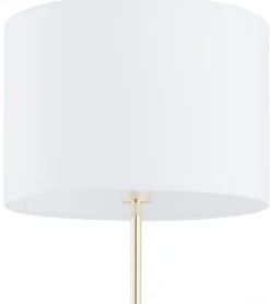 Lampa Podłogowa UMBERTO Złoty Biały Abażur 1xE27 155cm * TK Lighting Sale