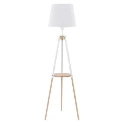 Lampa Podłogowa VAIO Brązowy Biały Abażur 1xE27 156cm * TK Lighting Sale