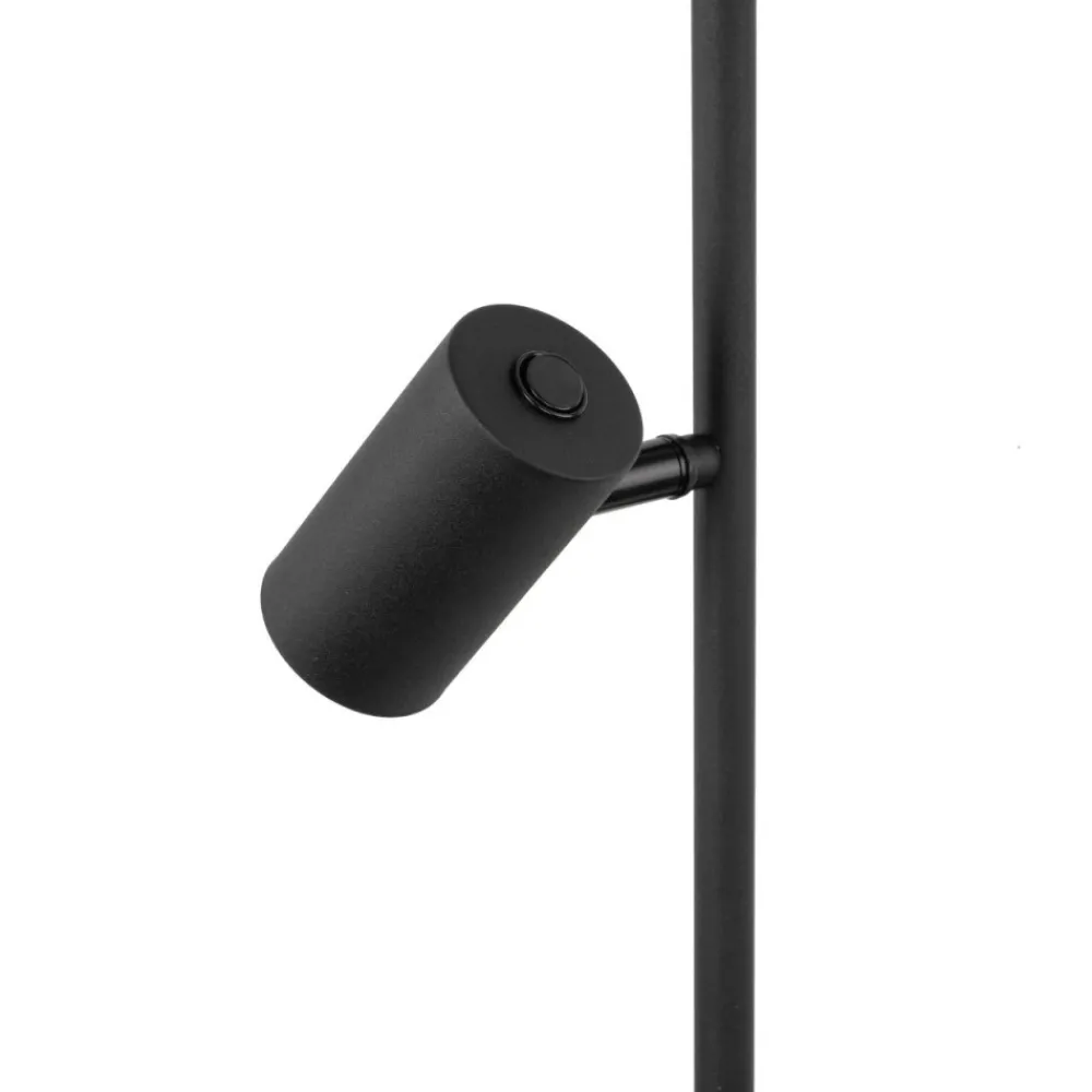 Lampa podłogowa VOX czarna biały klosz 2xG9 1xGU10 * TK Lighting Sale