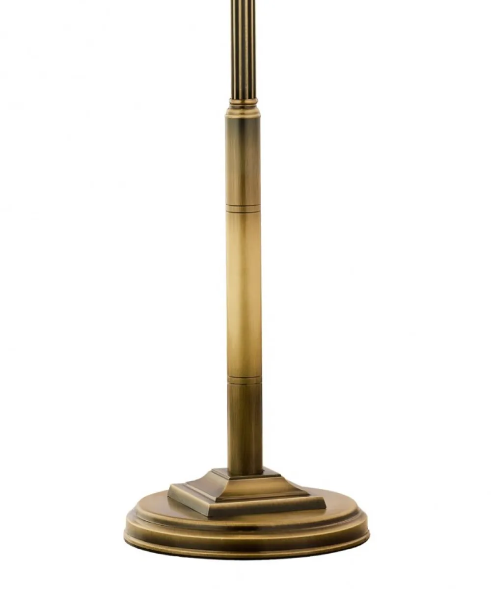 Lampa Podłogowa ZEUS Patyna Biały Szklany Klosz 2xE27 170 cm * Jupiter Discount