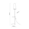 Lampa Podłogowa ZING Czarny Abażur 1xE27 170cm * TK Lighting New