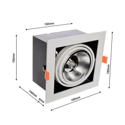 Lampa podtynkowa Plaza GU10 AR111 biała * Eko-light Outlet