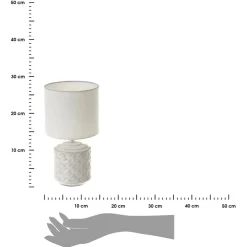 Lampa stojąca biała z ceramiczną podstawą 28 cm * HowHomely Sale