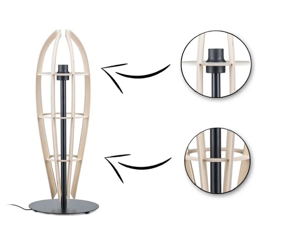 Lampa stojąca podłogowa BOHO PLYWOOD * Luminex Outlet