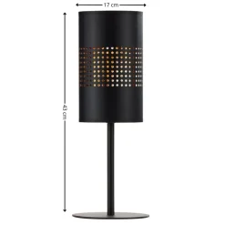 Lampa stołowa BOGART LM czarna 1xE27 * TK Lighting Hot