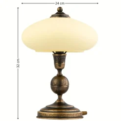Lampa stołowa BOLERO złoty patynowany 1xE14 * Jupiter Discount