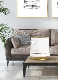 Lampa Stołowa BOOTES Złoty Biały Abażur 1xE27 50x52cm * Eko-light Hot