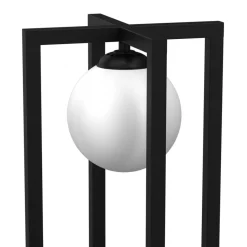 Lampa Stołowa DIEGO Czarny Szklany Klosz 1xE14 40cm * Eko-light New