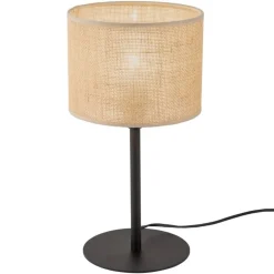 Lampa stołowa JUTA czarna abażur juta1xE27 * TK Lighting New
