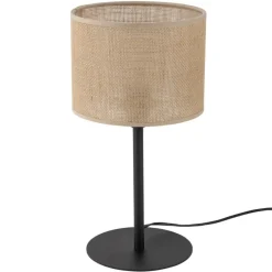 Lampa stołowa JUTA czarna abażur juta1xE27 * TK Lighting New