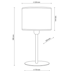 Lampa stołowa JUTA czarna abażur juta1xE27 * TK Lighting New