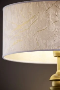 Lampa stołowa KASZMIR złota biały abażur 1xE27 * Jupiter Best