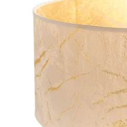 Lampa stołowa KASZMIR złota biały abażur 1xE27 * Jupiter Best