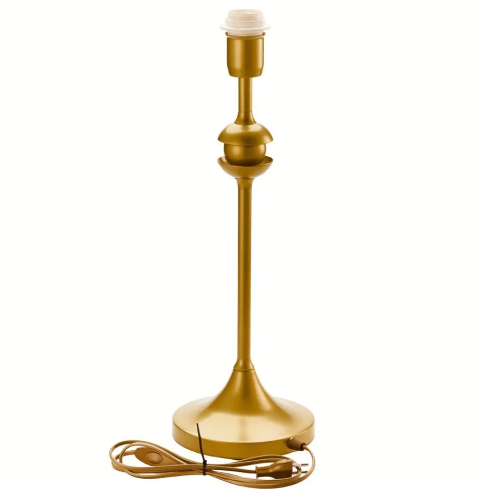 Lampa stołowa KASZMIR złota biały abażur 1xE27 * Jupiter Best