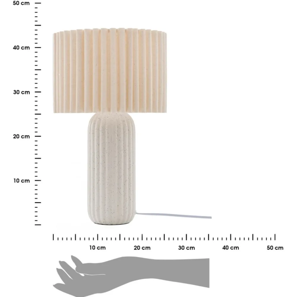 Lampa stołowa Kenan 43 cm beżowa * Atmosphera New