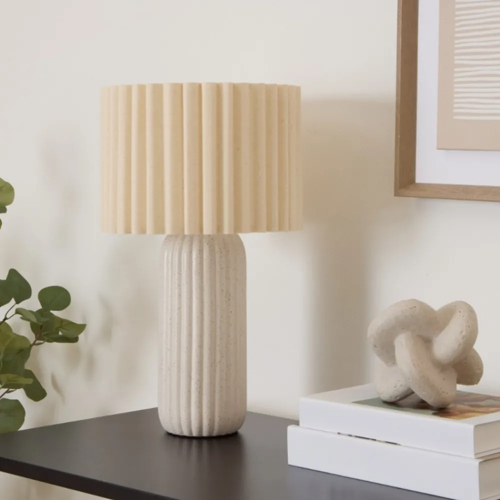 Lampa stołowa Kenan 43 cm beżowa * Atmosphera New