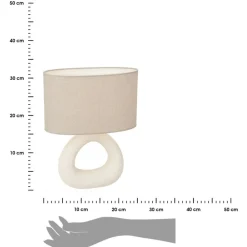 Lampa stołowa kremowa h33,5 cm * Hot