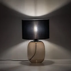 Lampa Stołowa MELODY Topaz Czarny Abażur 1xE27 48cm * TK Lighting New