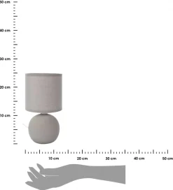 Lampa stołowa ORBA szara 25 cm kulista * HowHomely Online