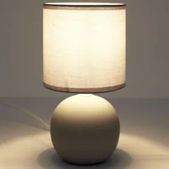 Lampa stołowa ORBA szara 25 cm kulista * HowHomely Online
