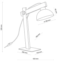 Lampa stołowa OSLO sabia beżowa 1xE27 * TK Lighting New