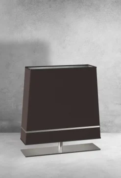 Lampa Stołowa VOLANS Srebrny Brązowy Abażur 1xE27 50x52cm * Eko-light Hot