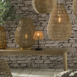 Lampa stołowa z naturalnym abażurem Jily * Atmosphera Clearance