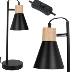 Lampa stołowa z ruchomym kloszem czarna 44 cm * H&S Decoration Outlet