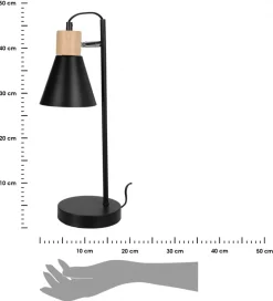 Lampa stołowa z ruchomym kloszem czarna 44 cm * H&S Decoration Outlet