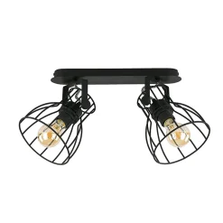 Lampa Sufitowa ALANO Czarny Metalowe Klosze 2xE27 * TK Lighting Outlet