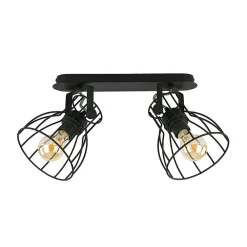 Lampa Sufitowa ALANO Czarny Metalowe Klosze 2xE27 * TK Lighting Outlet