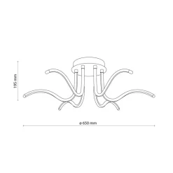 Lampa sufitowa ALEXO czarna 1xLED 29W * TK Lighting