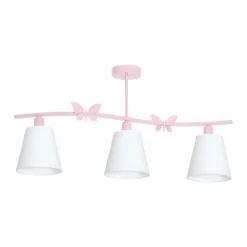 Lampa Sufitowa ALICE Różowy Abażury 3xE14 * Eko-light Online