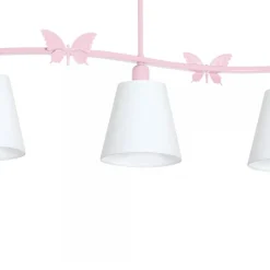 Lampa Sufitowa ALICE Różowy Abażury 3xE14 * Eko-light Online