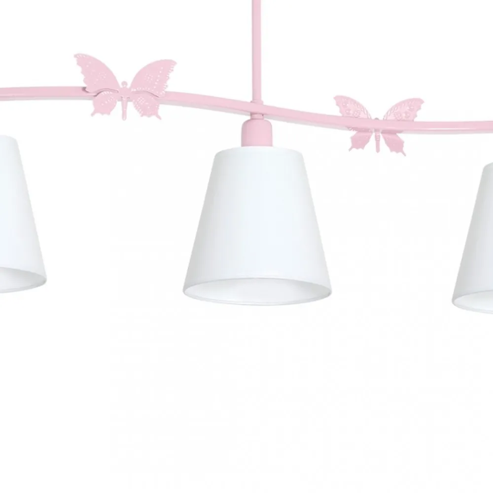 Lampa Sufitowa ALICE Różowy Abażury 3xE14 * Eko-light Online