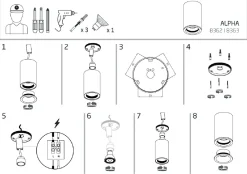 Lampa Sufitowa ALPHA Czarny 1xGU10 IP54 * Nowodvorski