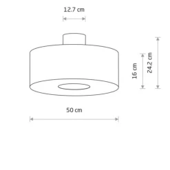 Lampa sufitowa AMARELA M czarny melanż 1xE27 * Nowodvorski