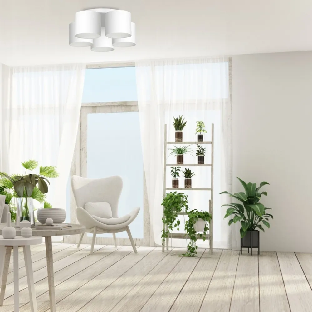 Lampa Sufitowa ARDEN Biały Abażur 5xE27 * Luminex Clearance