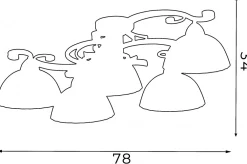 Lampa Sufitowa AURORA Kremowy Złoty Szklany Klosz 5xE27 * Luminex Best