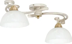 Lampa Sufitowa AURORA Kremowy Złoty Szklany Klosz 2xE27 * Luminex Hot