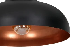 Lampa Sufitowa BASCA Czarny Miedziany Metalowy Klosz 1xE27 40cm * Luminex Outlet