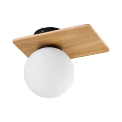 Lampa Sufitowa BIANCA Czarny Brązowy Szklany Klosz 1xG9 * TK Lighting Discount
