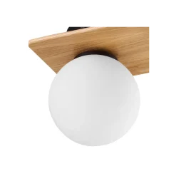 Lampa Sufitowa BIANCA Czarny Brązowy Szklany Klosz 1xG9 * TK Lighting Discount
