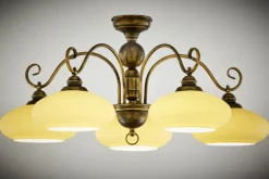 Lampa sufitowa BOLERO złoty patynowany 5xE27 * Jupiter Outlet