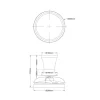 Lampa sufitowa BREEZE czarna 1xLED z wiatrakiem i pilotem * TK Lighting