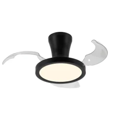 Lampa sufitowa BREEZE czarna 1xLED z wiatrakiem i pilotem * TK Lighting
