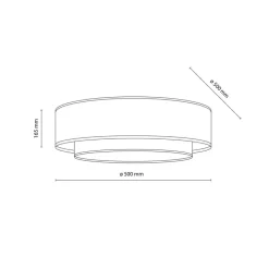 Lampa sufitowa CALISTO juta 4xE27 50 cm * TK Lighting Outlet