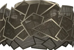 Lampa Sufitowa CAMO Złoty Szary Metalowy Klosz 3xE27 50cm * Luminex Hot